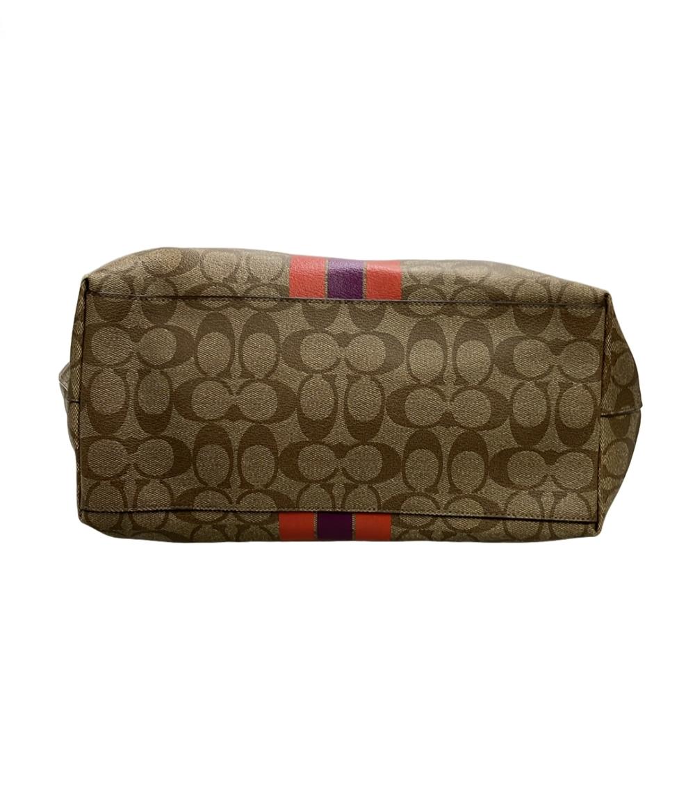 COACH トートバッグ PVC キャンバス レザー シグネチャー F38405 レディース コーチ