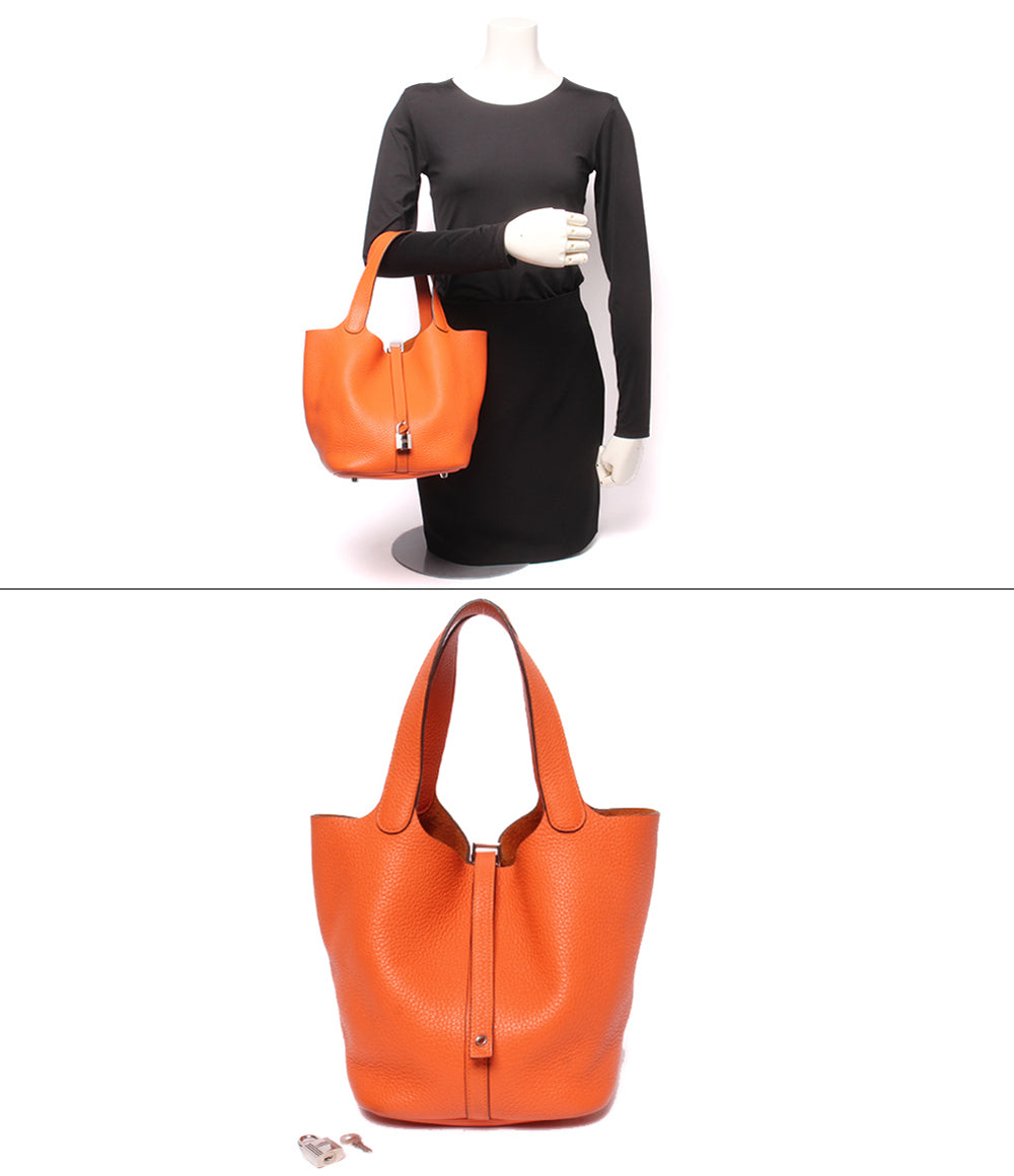 HERMES ハンドバッグ シルバー金具 R刻印 ピコタンロックMM レディース エルメス