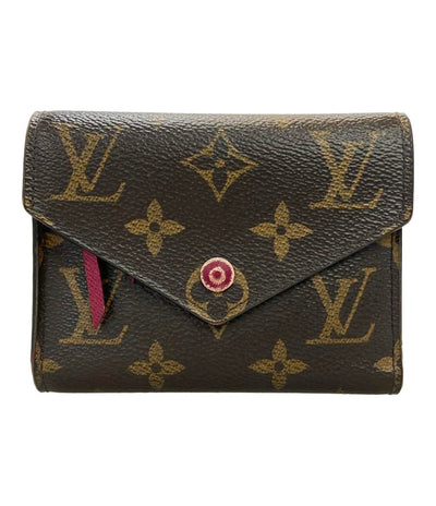 LOUIS VUITTON 三つ折り財布 キャンバス レザー モノグラム ポルトフォイユ ヴィクトリーヌ M41938 レディース ルイ・ヴィトン