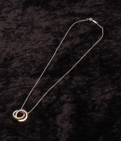 美品 ティファニー ネックレス K18 SV925 1837 インターロッキングサークル レディース TIFFANY&Co.