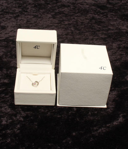 美品 4℃ ネックレス SV ハートモチーフ レディース ヨンドシー