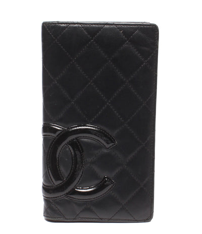 CHANEL 長財布 シルバー金具 マトラッセ カンボンライン 12番台 レディース シャネル