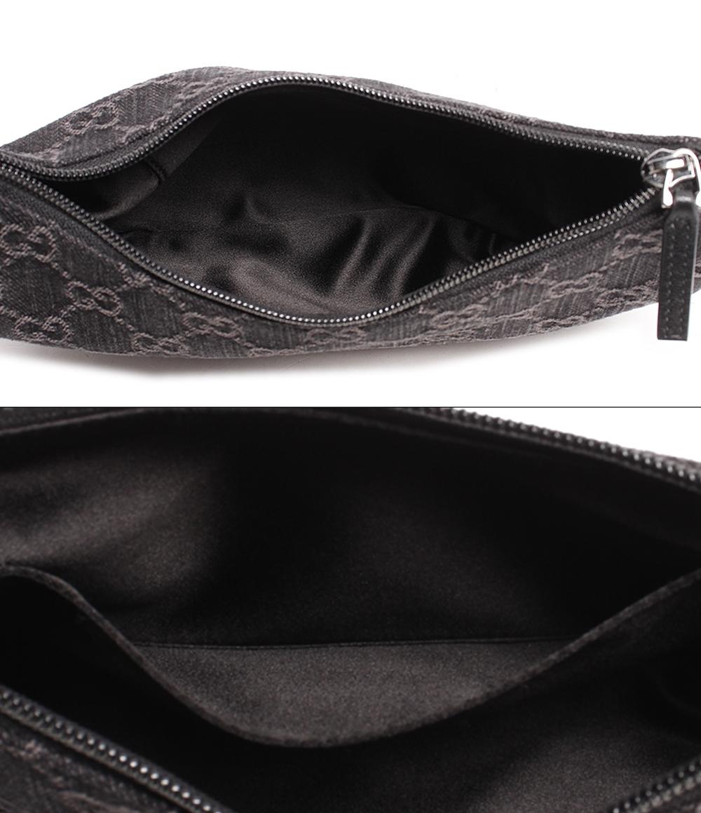 美品 グッチ ワンショルダーバッグ シルバー金具 ホースビットスリム GGキャンバス デニム 774719 525040 レディース GUCCI