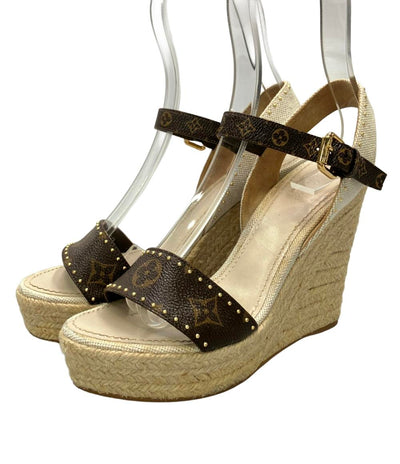 LOUIS VUITTON ウェッジソールアンクルストラップサンダル SC 1210 レディース SIZE 36 1/2 ルイ・ヴィトン