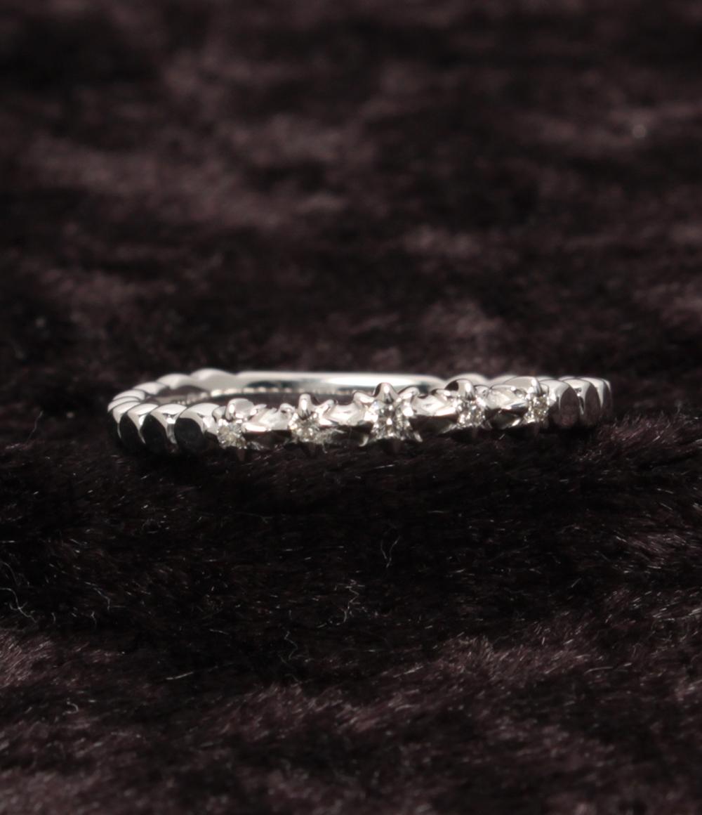 美品 STAR JEWELRY リング 指輪 K10 ダイヤ 0.03ct レディース SIZE 7号 スタージュエリー
