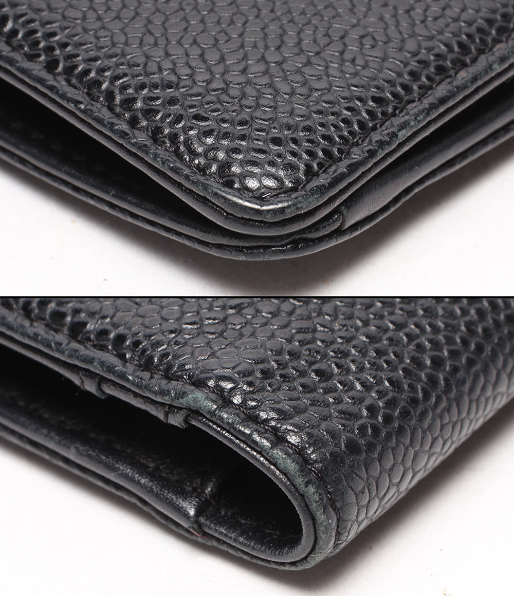 CHANEL 長財布 キャビアスキン ココマーク A48651 レディース シャネル