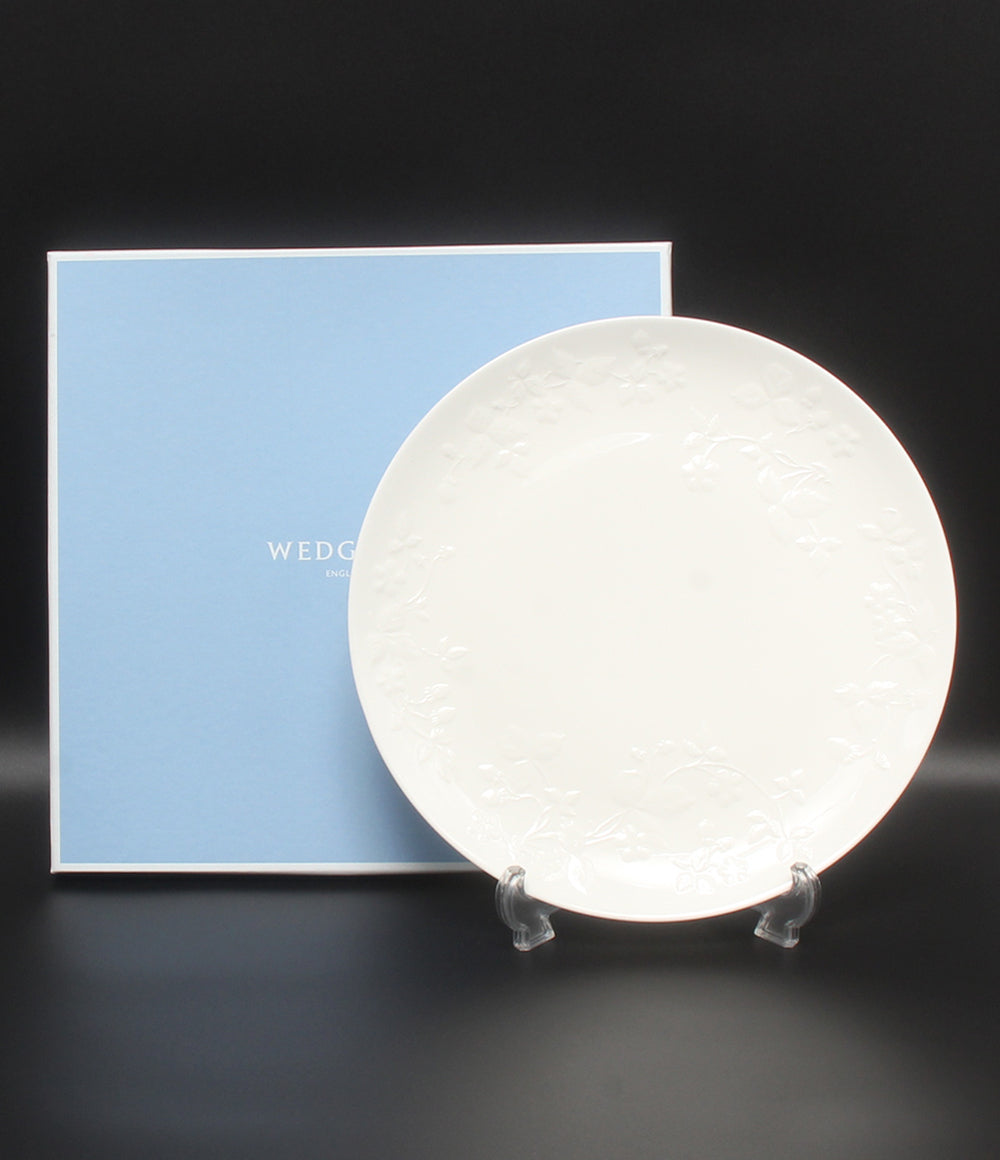 美品 WEDGWOOD プレート 大皿 27cm ワイルドストロベリー ホワイト ウェッジウッド