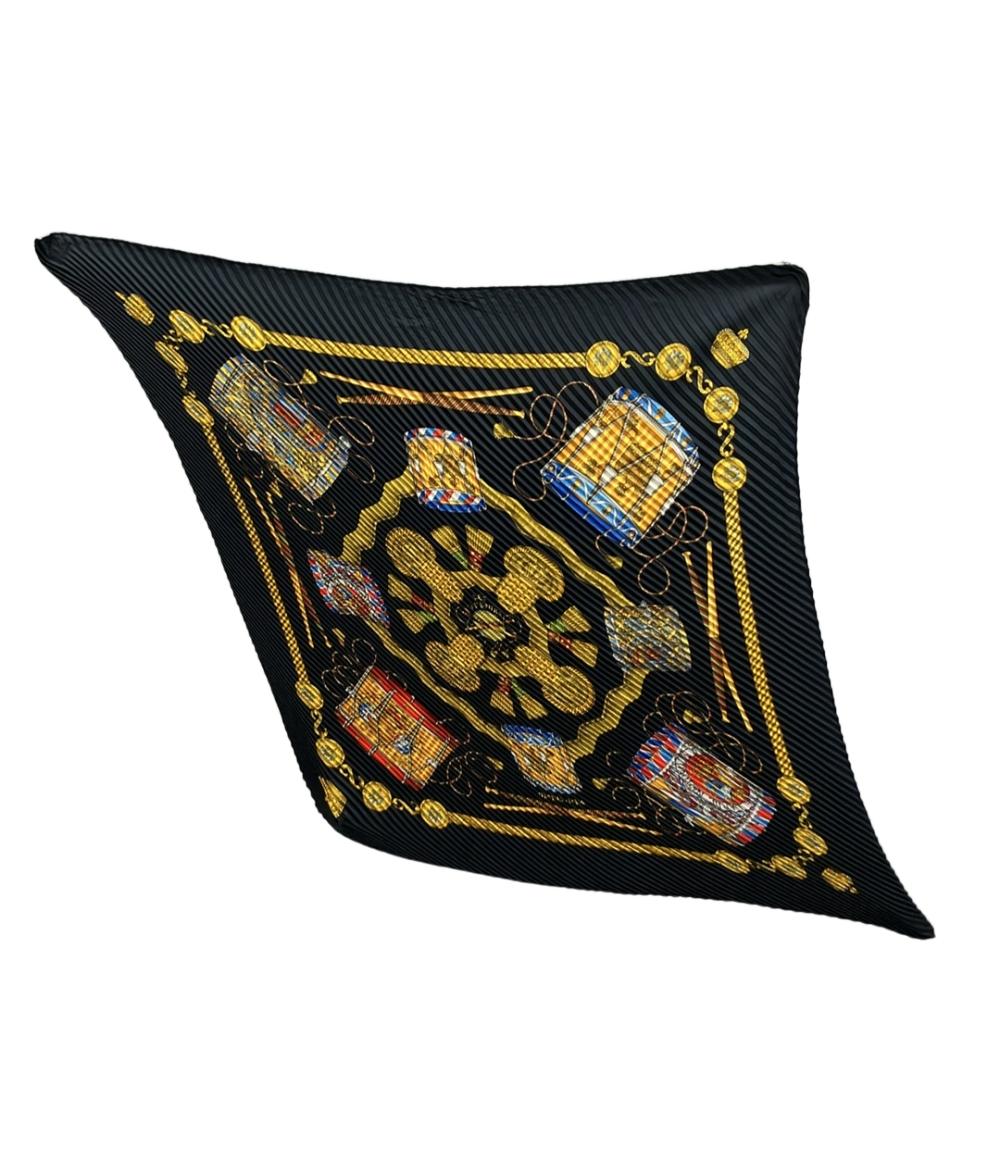 エルメス プリーツスカーフ シルク100% LES TAMBOURS レディース HERMES