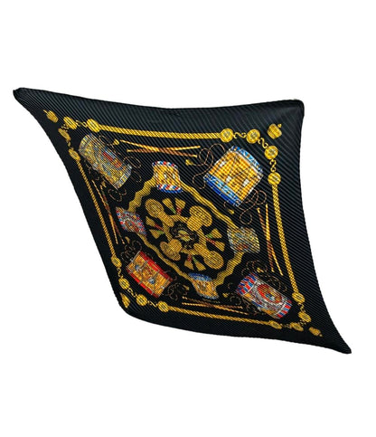 エルメス プリーツスカーフ シルク100% LES TAMBOURS レディース HERMES