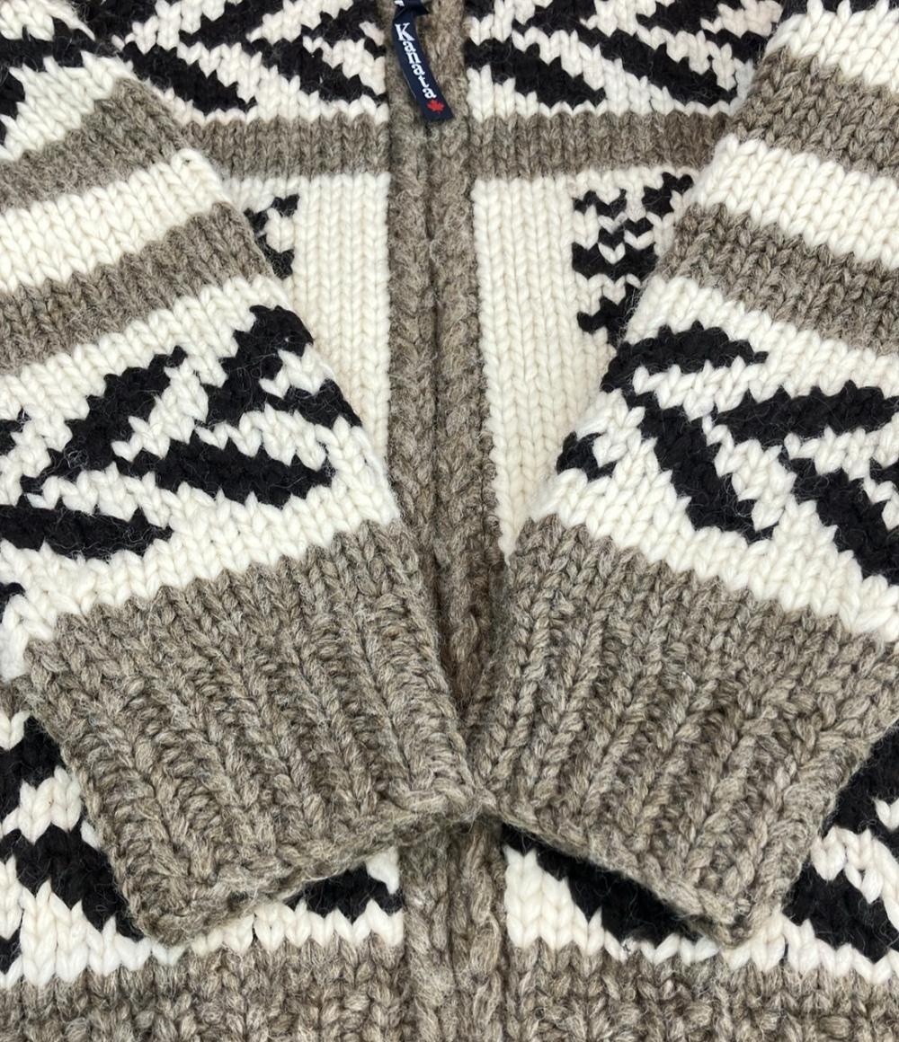 KANATA 長袖 カウチンニット ジップアップ メンズ SIZE 38 カナタ