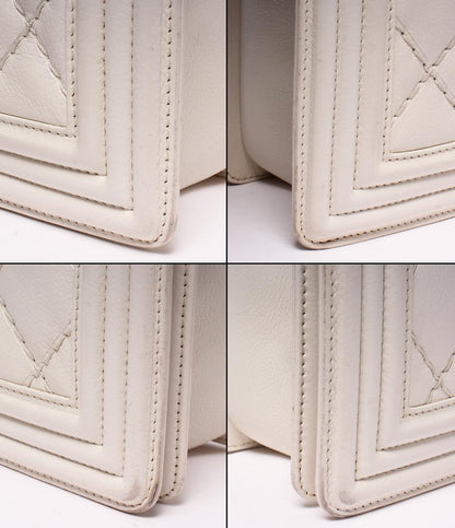 CHANEL チェーンショルダーバッグ 18番台 マトラッセ シルバー金具 ボーイシャネル レディース シャネル
