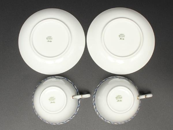 美品 リチャードジノリ カップ＆ソーサー 2客セット ペア フィオッコグレース Richard Ginori