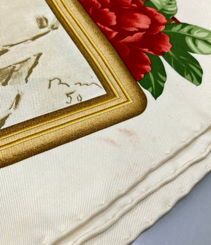 Salvatore Ferragamo スカーフ シルク 100% 花と額縁 レディース サルヴァトーレフェラガモ