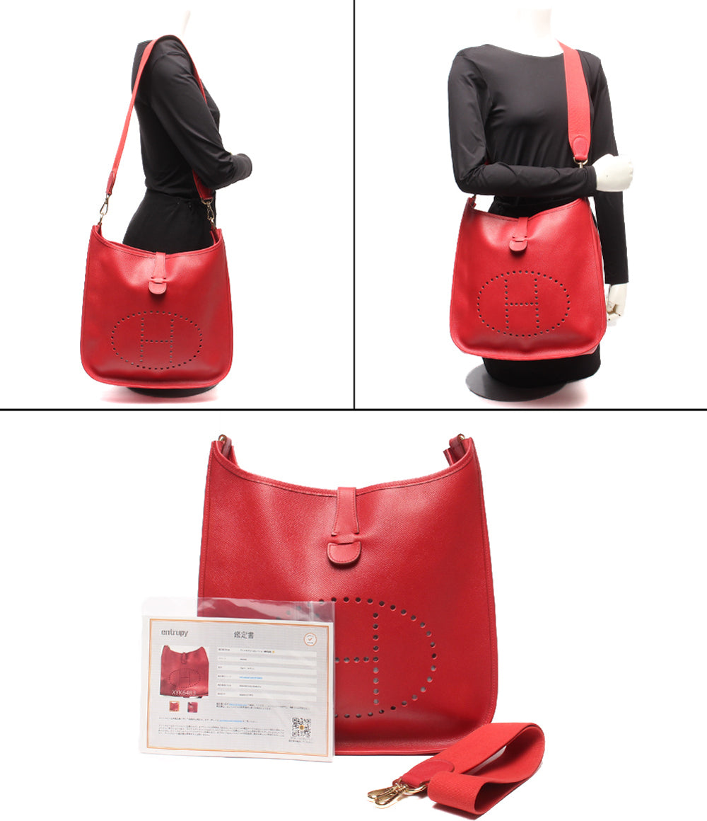 HERMES ショルダーバッグ 肩掛け 斜め掛け □A刻印 ゴールド金具 エブリン1 PM レディース メンズ エルメス