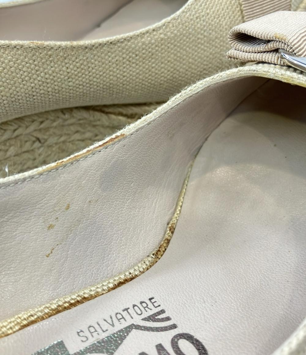 Salvatore Ferragamo ウェッジソールパンプス エスパドリーユ ヴァラ レディース SIZE 6 (23.5cm) サルヴァトーレフェラガモ