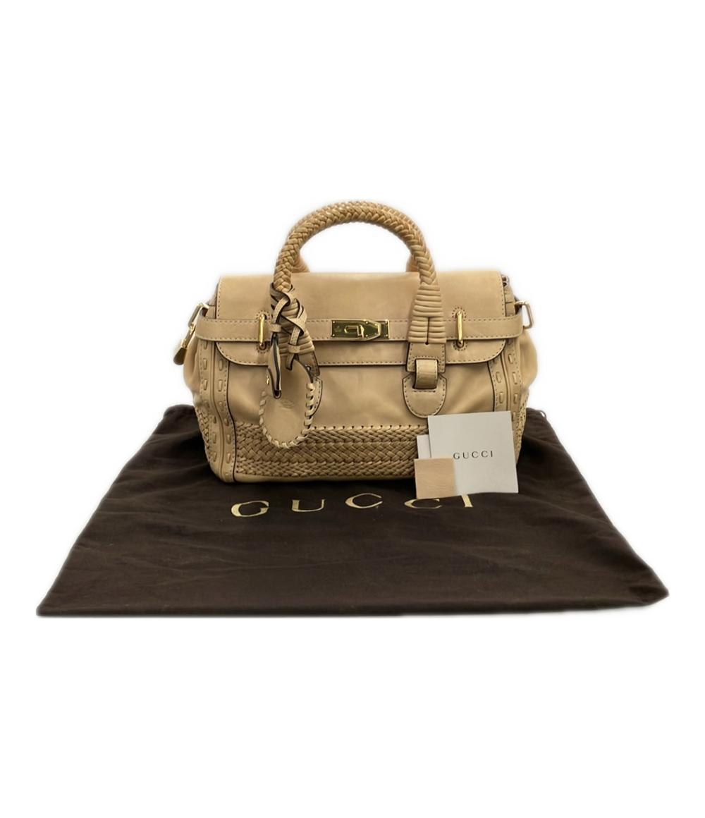 GUCCI ハンドバッグ ウーブンウェブ レザー 263945 486628 レディース グッチ