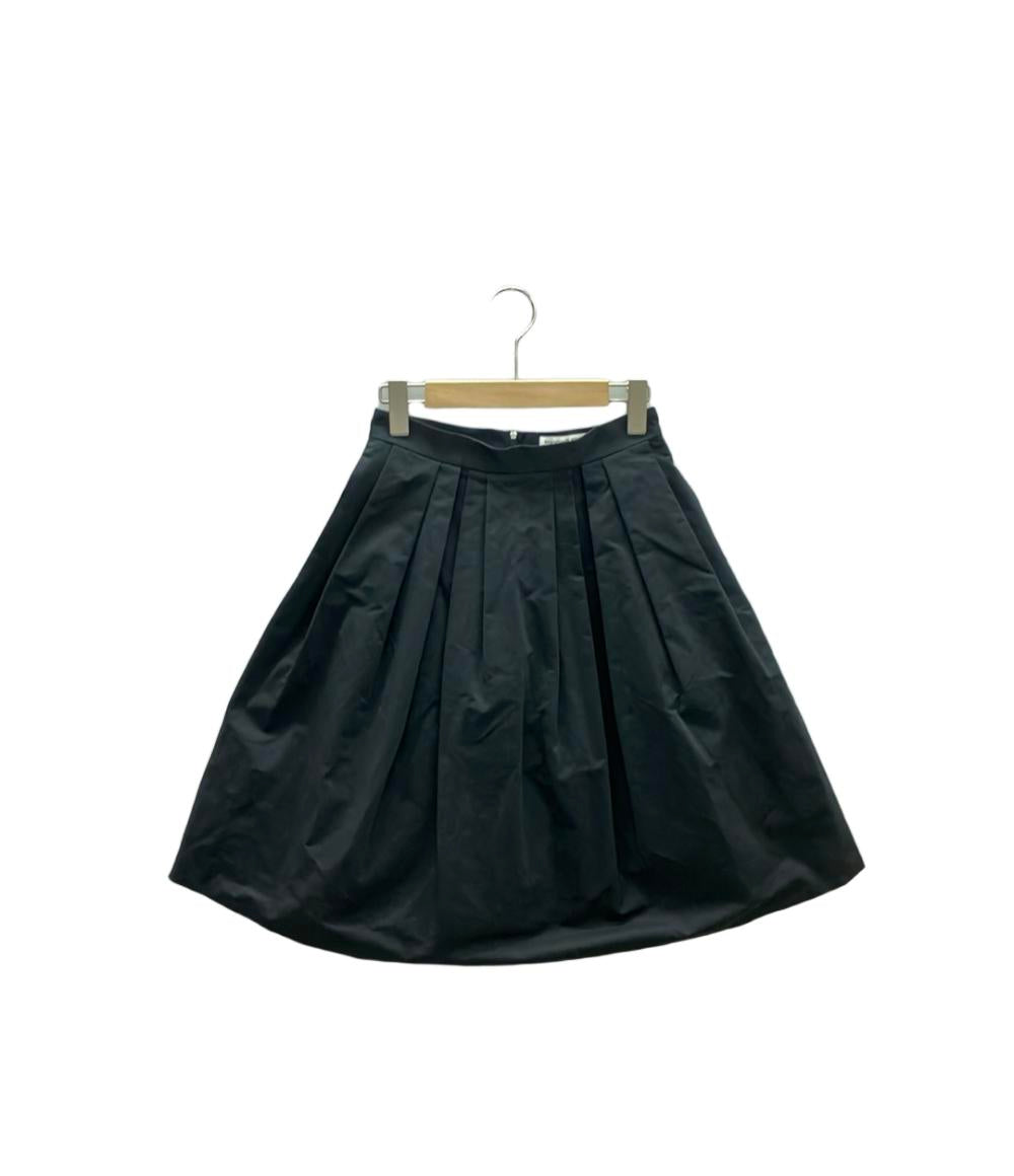 エムプルミエブラック ナイロンフレアミディアムスカート レディース SIZE 36 (XS) M-PremierBLACK