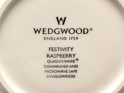 美品 ウエッジウッド カップ＆ソーサー 2客セット ペア フェスティビティ ラズベリー WEDGWOOD