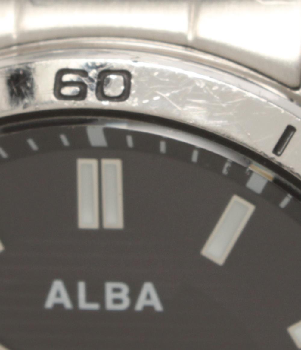 ALBA 腕時計 ソーラー ブラック AS32-KVD0 メンズ アルバ