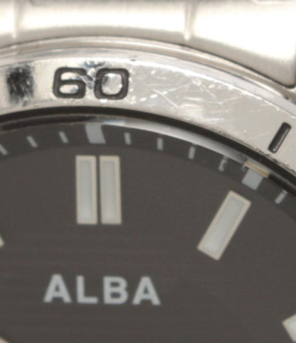 ALBA 腕時計 ソーラー ブラック AS32-KVD0 メンズ アルバ