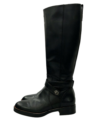 訳あり COACH サイドジップロングブーツ TURNLOCK RDG BT ITL FG1012 レディース SIZE 36.5 コーチ