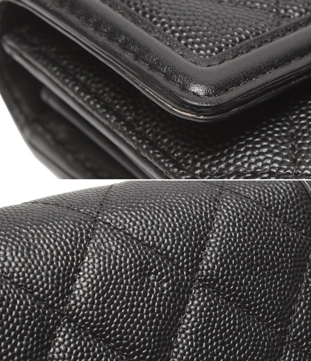 CHANEL 長財布 ゴールド金具 CCフィグリー キャビアスキン A84448 レディース シャネル