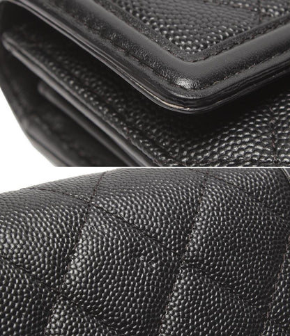 CHANEL 長財布 ゴールド金具 CCフィグリー キャビアスキン A84448 レディース シャネル