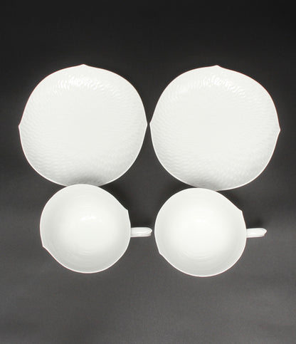 美品 Meissen カップ＆ソーサー 2客セット ペア 波の戯れ マイセン