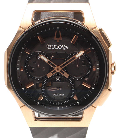Bulova 腕時計 カーブ クオーツ ブラック 98A185 メンズ ブローバ