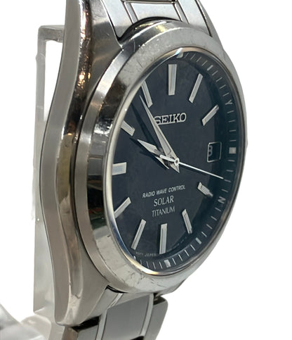 SEIKO 腕時計 スピリット 電波ソーラー ソーラー ブラック 7B52-0AK0 メンズ セイコー