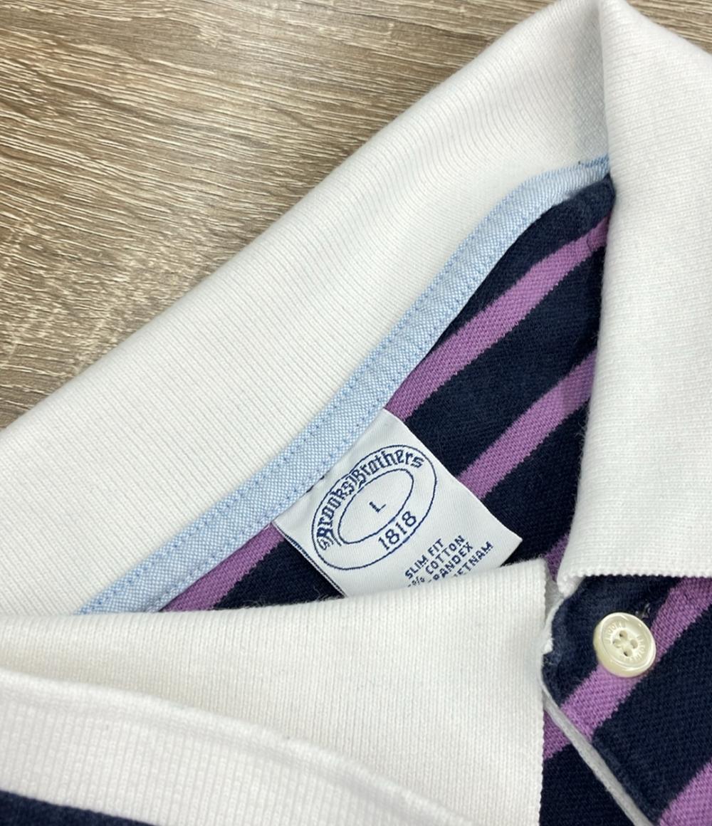 ブルックスブラザーズ 半袖ポロシャツ ボーダー メンズ SIZE L (L) Brooks Brothers