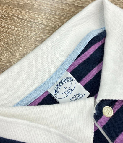 ブルックスブラザーズ 半袖ポロシャツ ボーダー メンズ SIZE L (L) Brooks Brothers