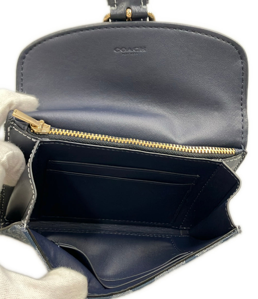 美品 COACH 二つ折り財布 シグネチャー C8308 レディース コーチ