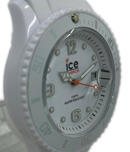 美品 ice watch 腕時計 クオーツ ホワイト レディース メンズ アイスウォッチ