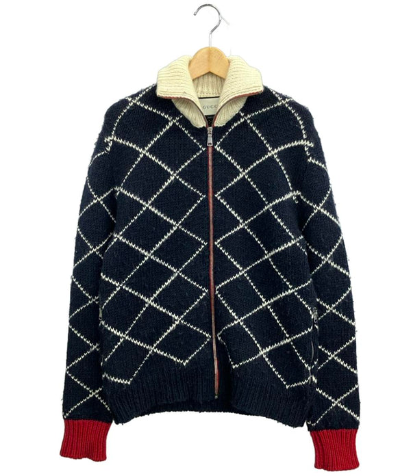 グッチ 長袖ニット ジップアップ ドライバーズニット メンズ SIZE S