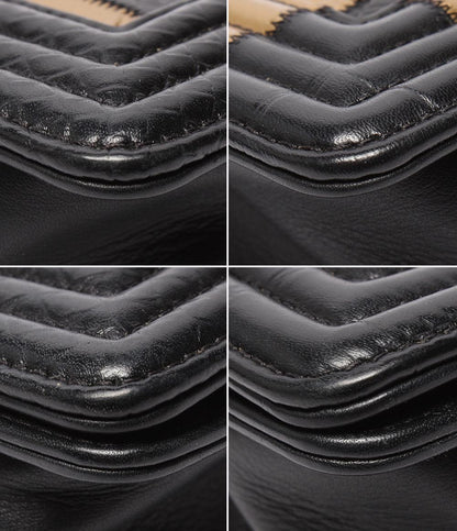 美品 CHANEL チェーンショルダーバッグ ゴールド金具 クロコ型押し ボーイシャネル レディース シャネル