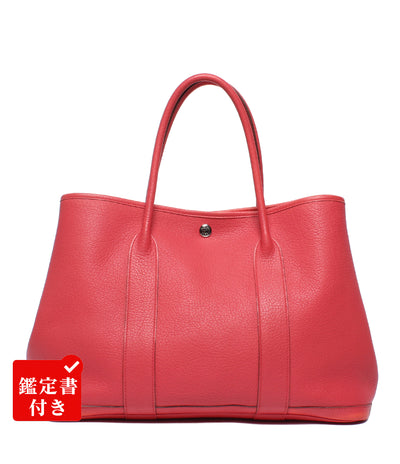 HERMES トートバッグ ハンドバッグ □N刻印 シルバー金具 ガーデンパーティPM 36 トリヨンクレマンス レディース エルメス