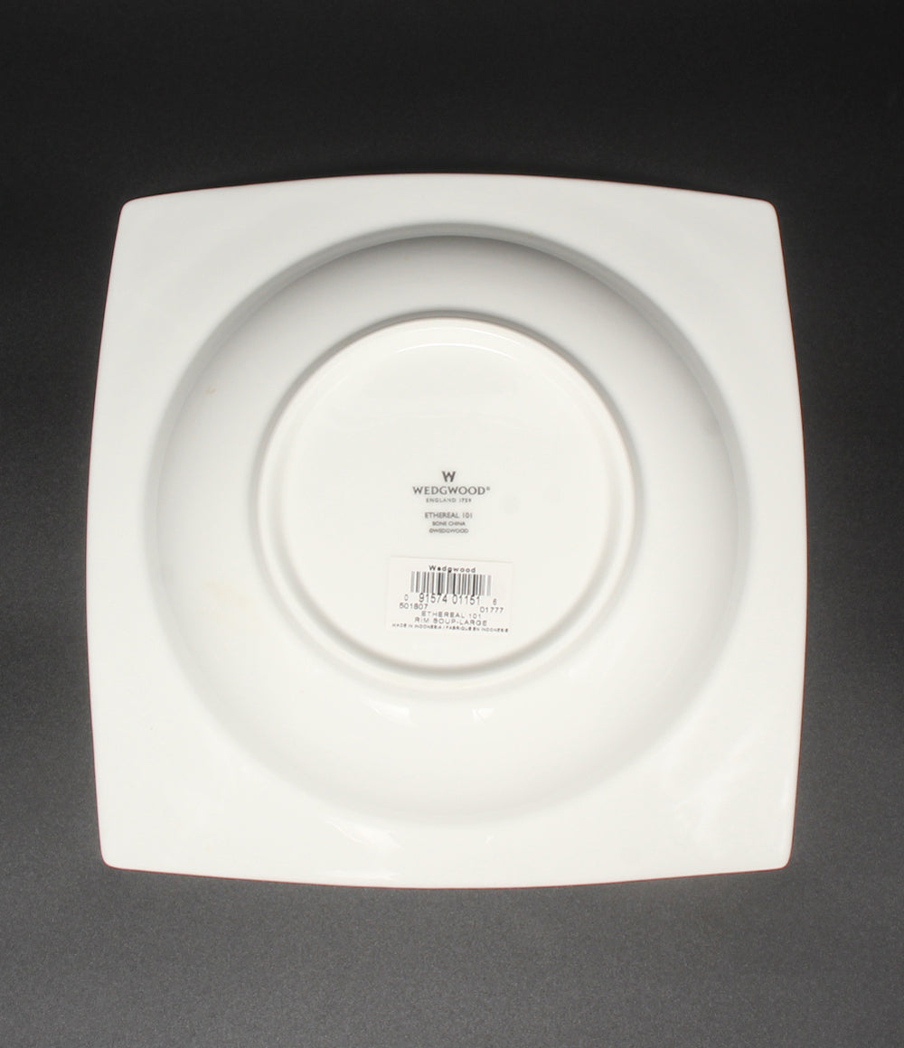 美品 WEDGWOOD スクエアボウル パスタプレート 皿 23cm エスリアル ETHEREAL ウエッジウッド
