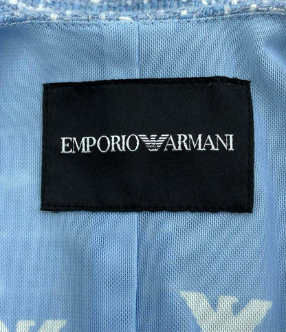美品 エンポリオ・アルマーニ セットアップ 半袖ジャケットスカート ノーカラー ジップアップ レディース SIZE 1 (M) Emporio Armani