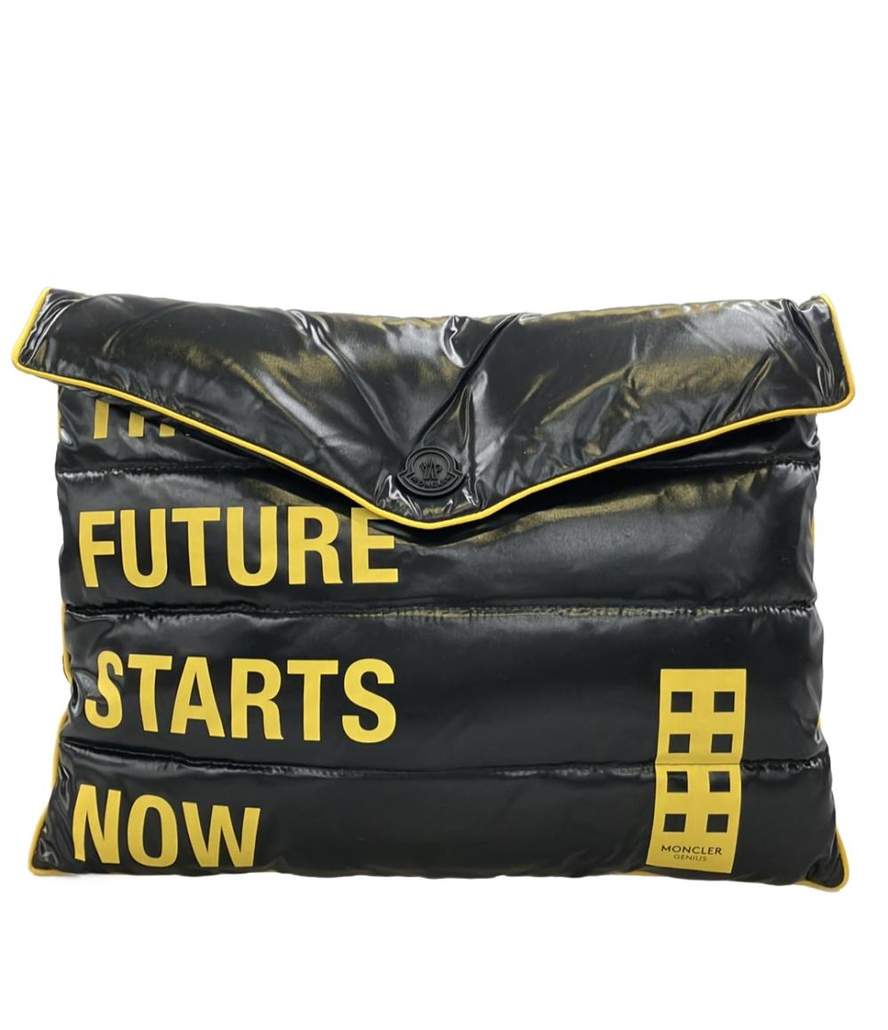 美品 MONCLER セカンドバッグ クラッチバッグ ダウン BUSTA PIUMINO THE FUTURE START NOW メンズ モンクレール