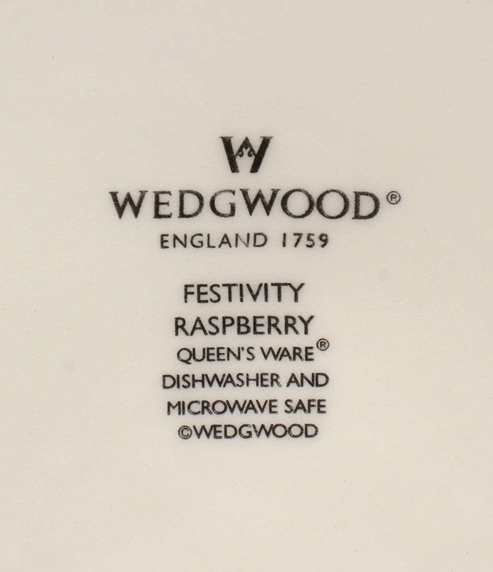美品 WEDGWOOD プレート 皿 20cm マグカップ 4点セット フェスティビティ ラズベリー ウエッジウッド