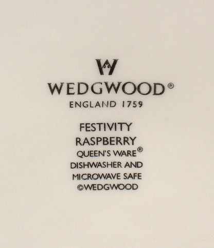 美品 WEDGWOOD プレート 皿 20cm マグカップ 4点セット フェスティビティ ラズベリー ウエッジウッド