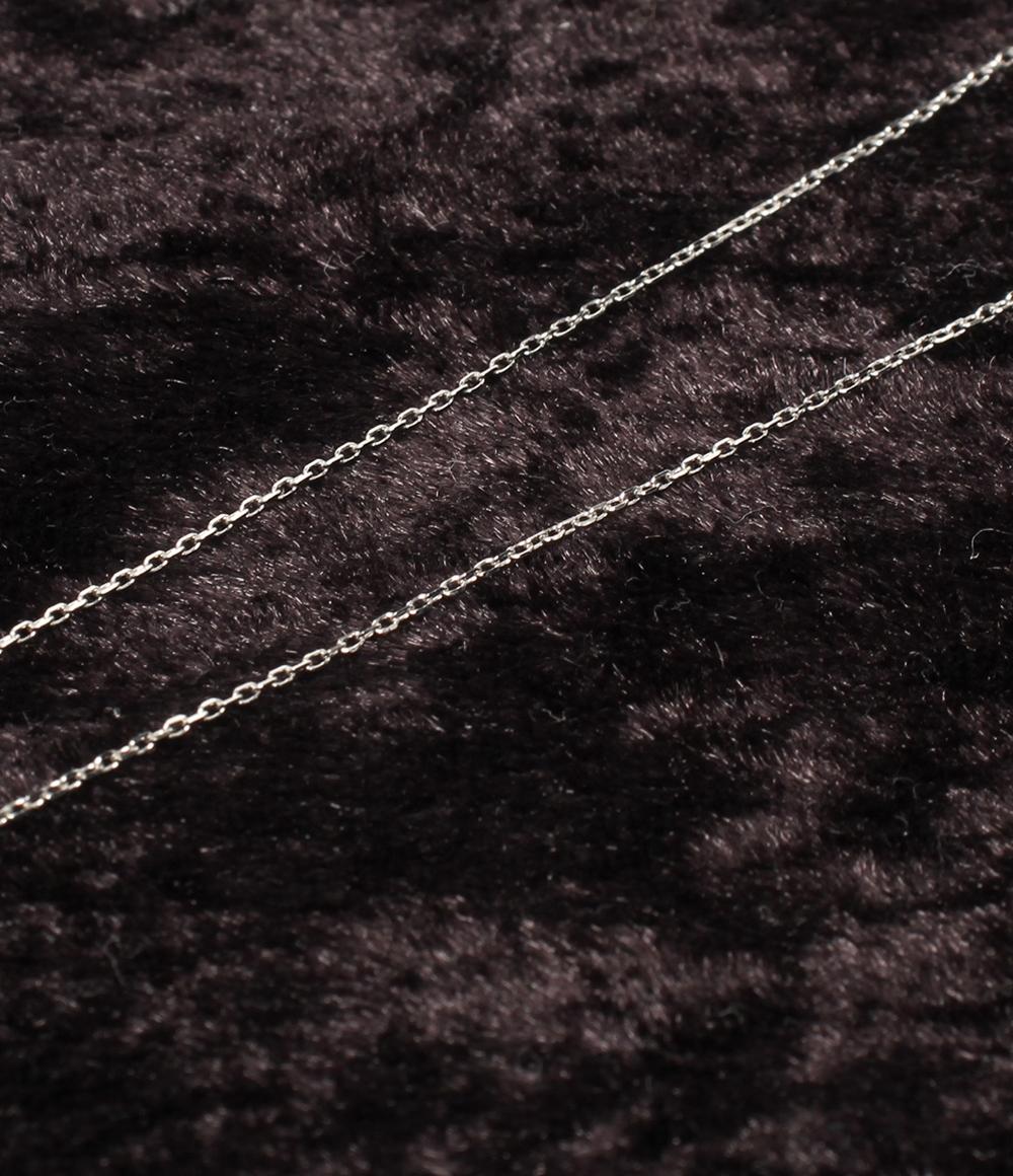 美品 ネックレス Pt900 Pt850 ブラックオパール 1.616ct ダイヤ 0.18ct レディース