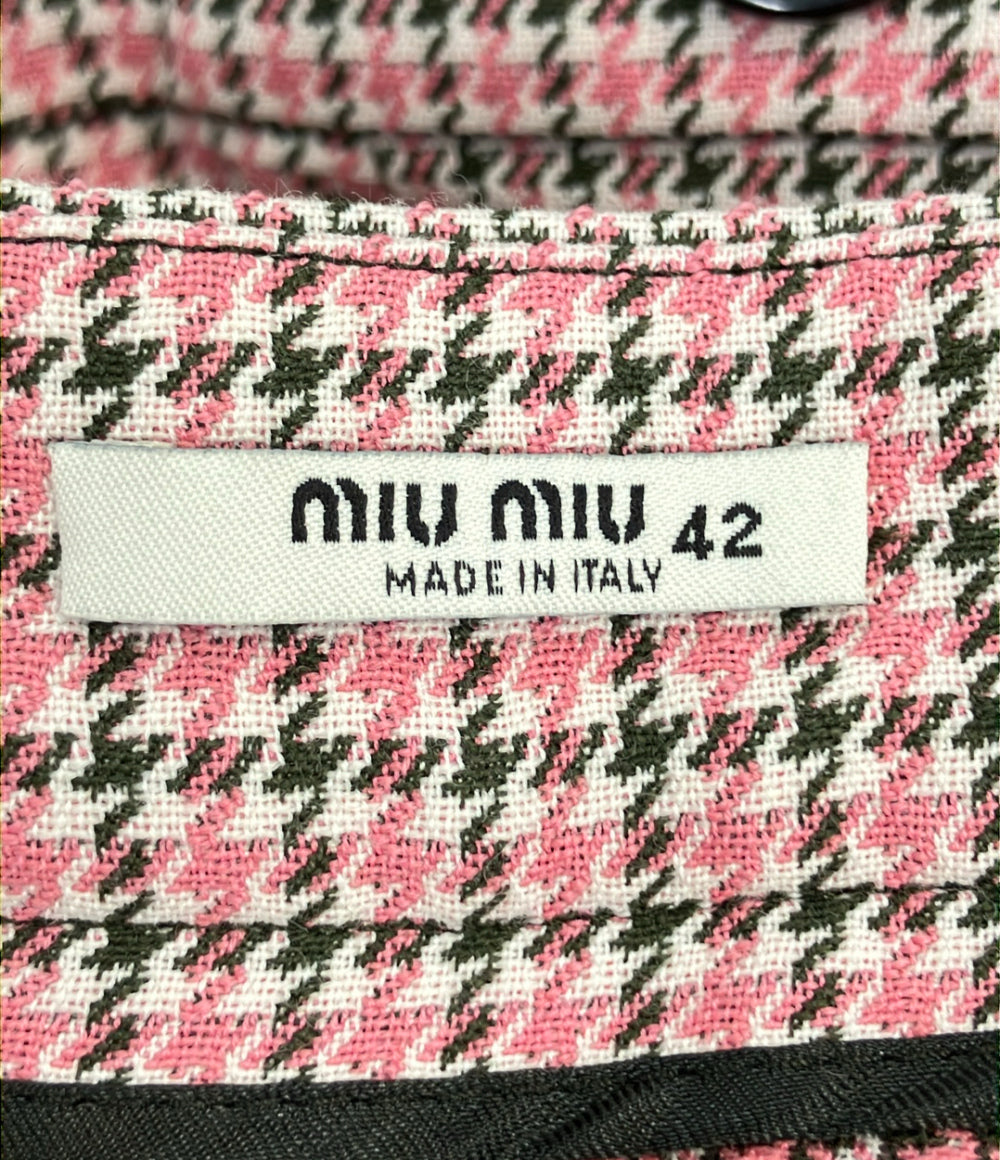 Miu Miu スカート ミニ 千鳥2015 MG798 レディース SIZE 42 (L) ミュウ ミュウ