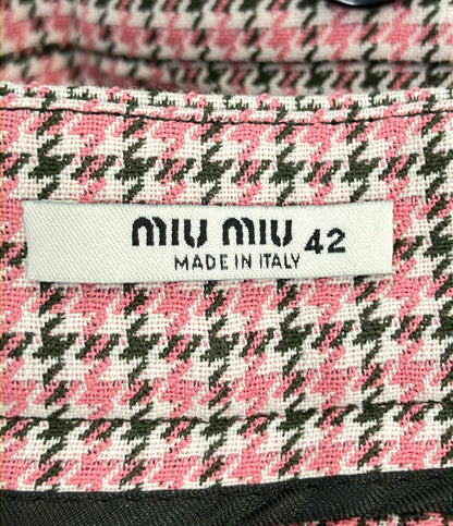 Miu Miu スカート ミニ 千鳥2015 MG798 レディース SIZE 42 (L) ミュウ ミュウ