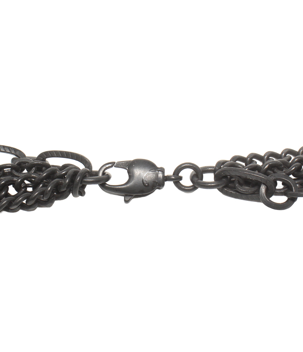 美品 BLACKBARRETT 4連ネックレス メンズ ブラックバレット