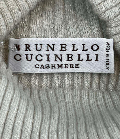 Brunello Cucinelli 半袖ニット ハイネック ラメ レディース SIZE M ブルネロクチネリ