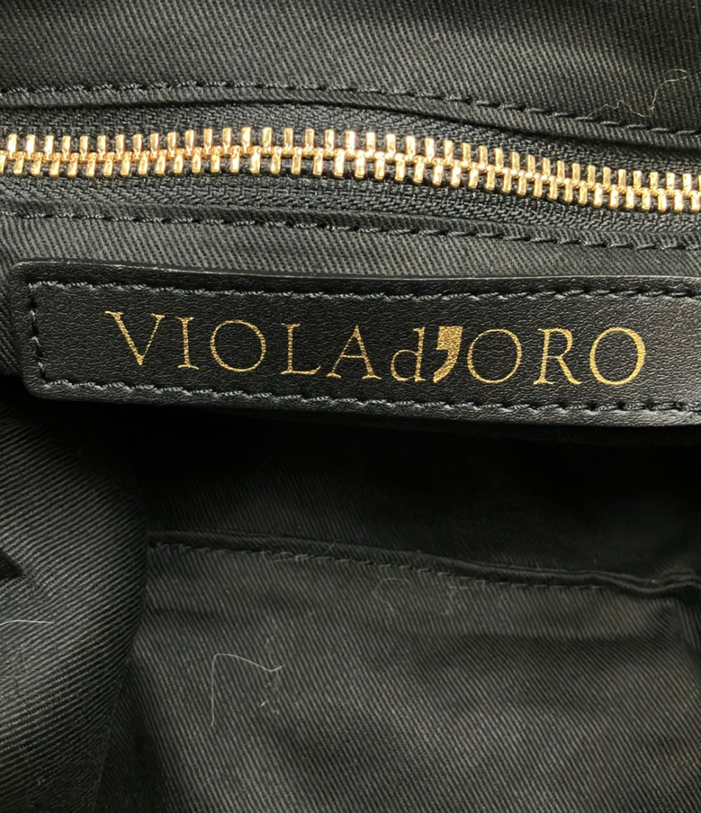 VIOLAd'ORO ショルダーバッグ 肩掛け ヒョウ柄 レオパード柄 チェーン レディース ヴィオラドーロ