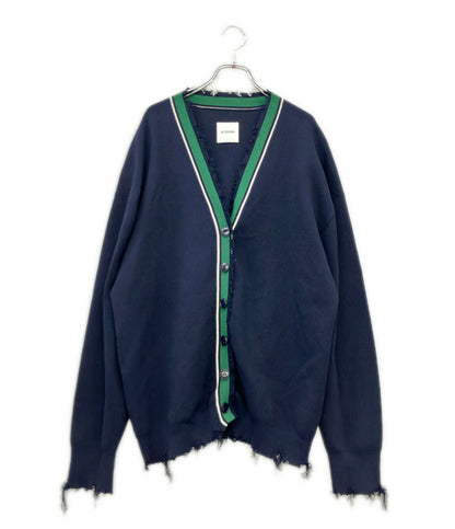 NOUNLESS 長袖 グランジ チルデン ニット カーディガン レディース SIZE 1 ナウンレス