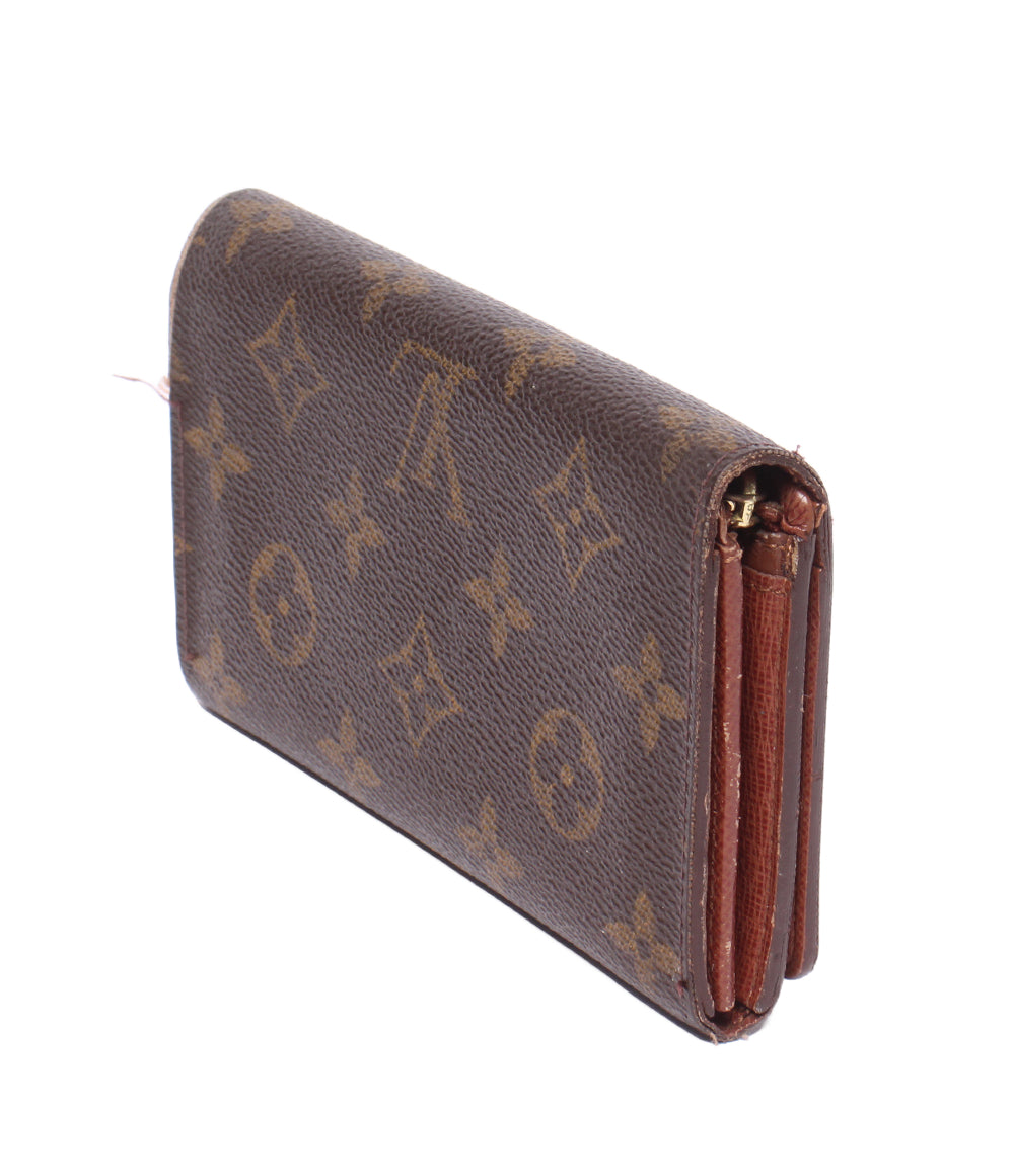 訳あり LOUIS VUITTON 二つ折り財布 ポルトモネ ビエ トレゾール モノグラム M61730 レディース ルイ・ヴィトン